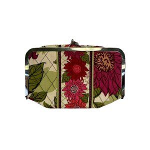 Vera Bradley Hello Dahlia Metropolitan Top Lock Wallet Clutch Makeup Bag